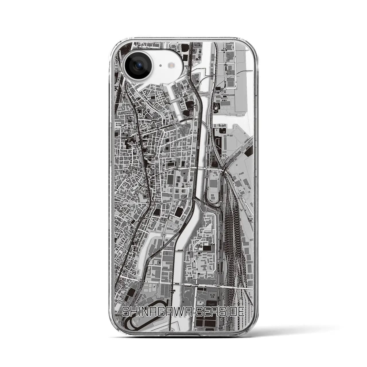 【品川シーサイド(東京都)】地図柄iPhoneケース(クリアタイプ)