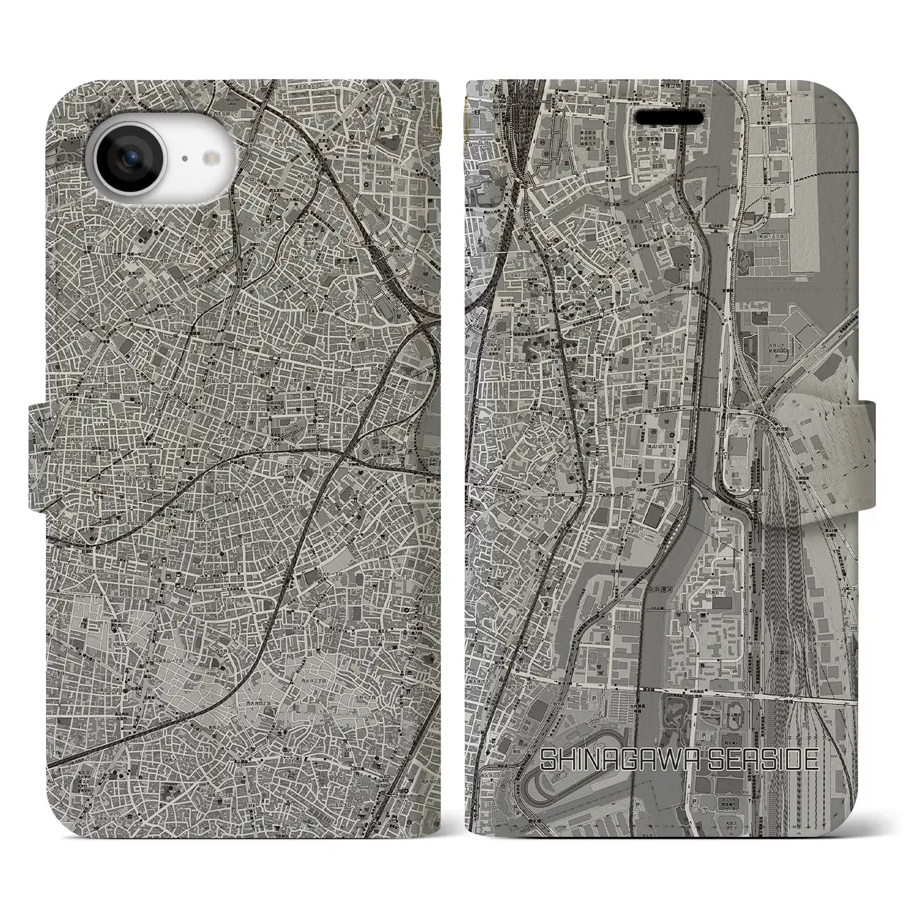 【品川シーサイド(東京都)】地図柄iPhoneケース(手帳タイプ)
