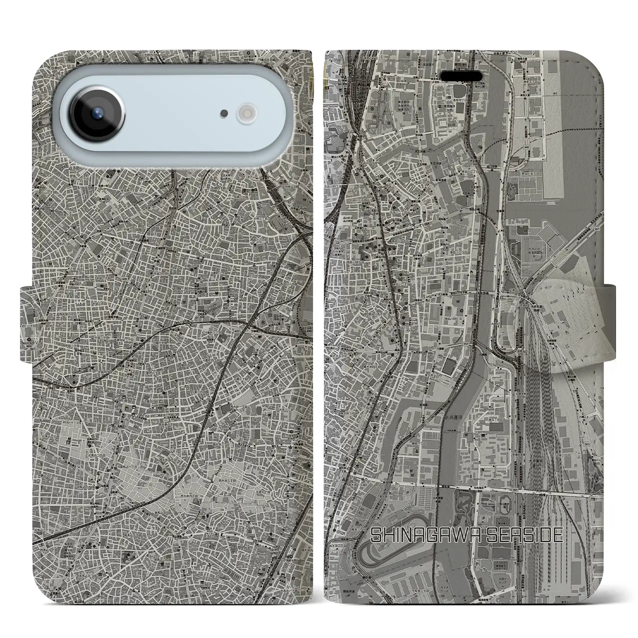【品川シーサイド(東京都)】地図柄iPhoneケース(手帳タイプ)