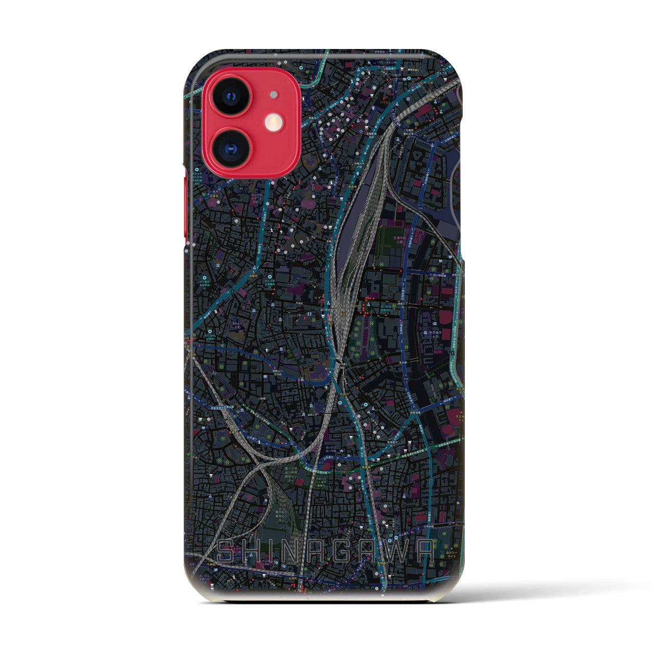 【品川(東京都)】地図柄iPhoneケース(バックカバータイプ)