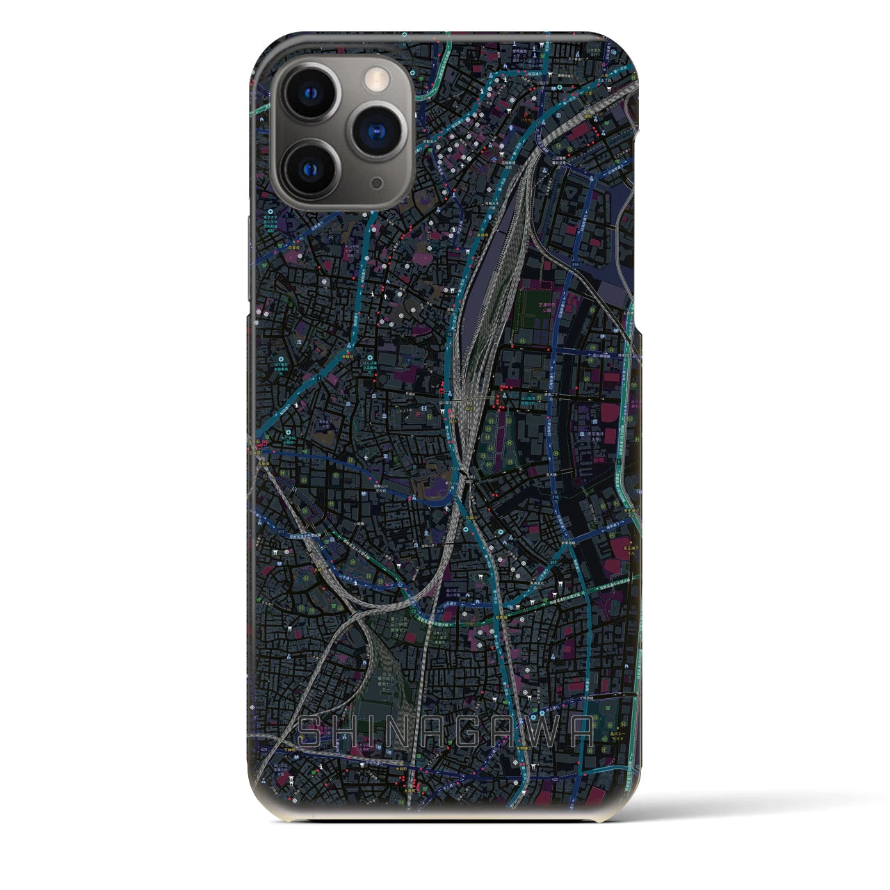 【品川(東京都)】地図柄iPhoneケース(バックカバータイプ)