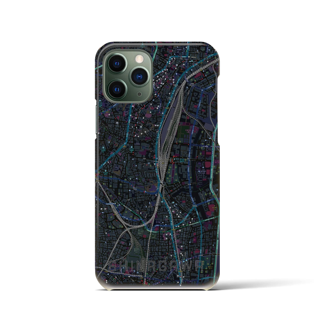 【品川(東京都)】地図柄iPhoneケース(バックカバータイプ)