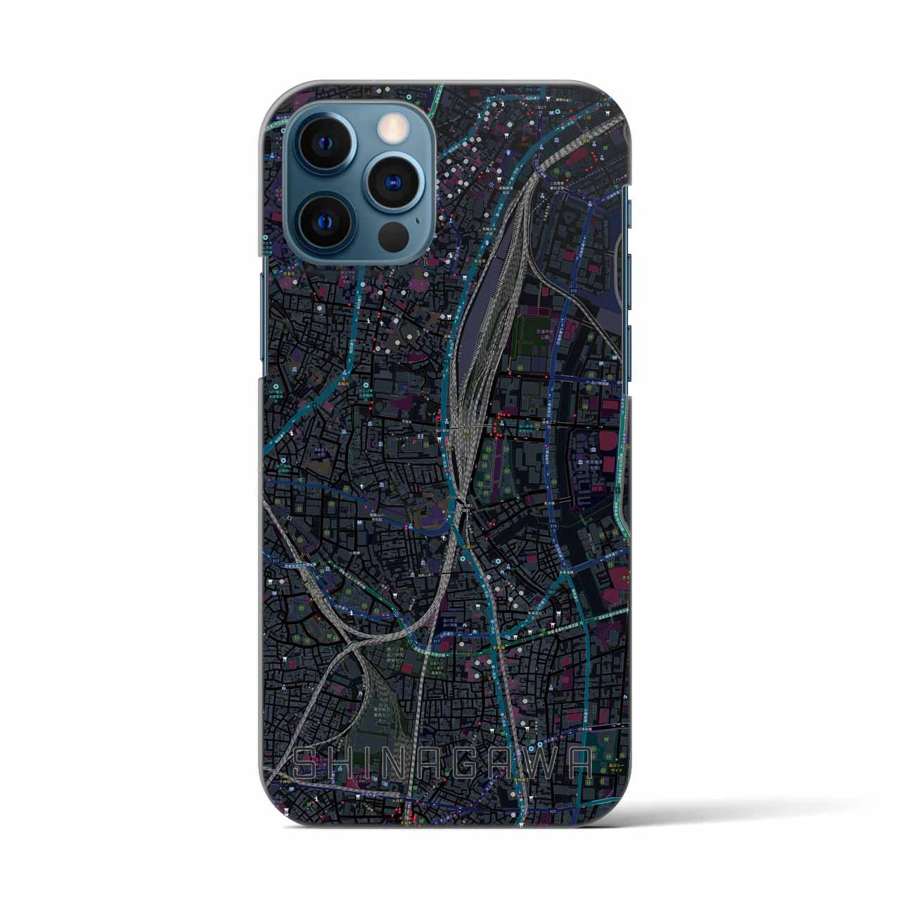 【品川(東京都)】地図柄iPhoneケース(バックカバータイプ)