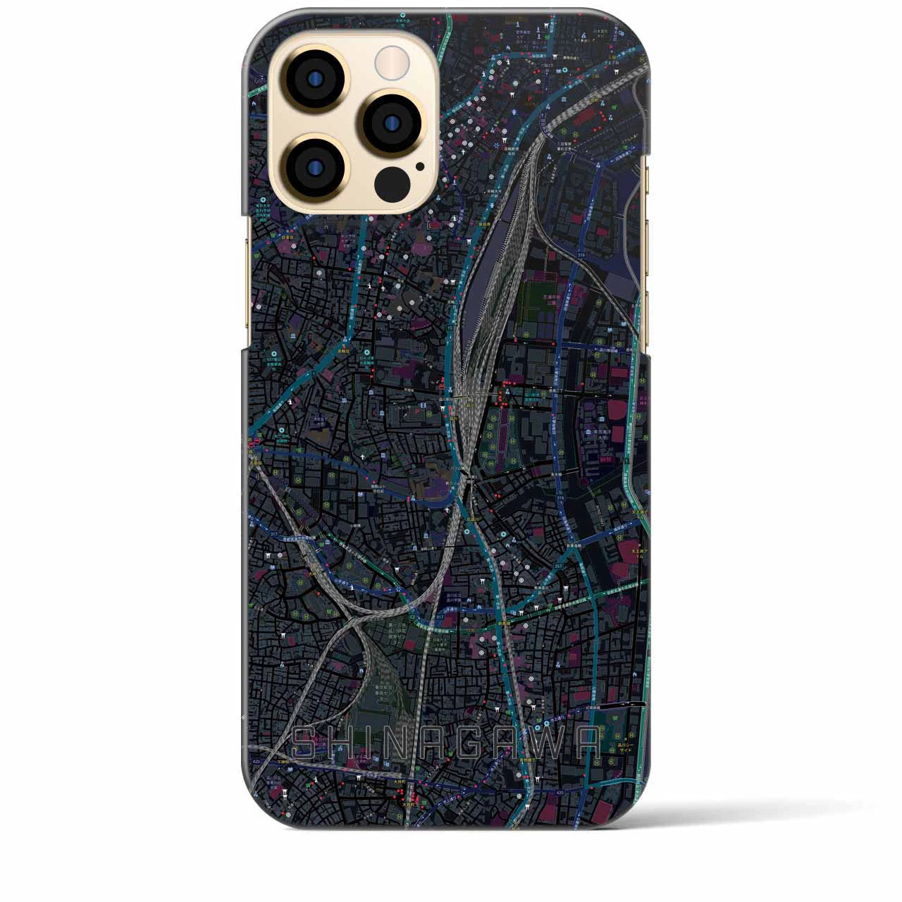 【品川(東京都)】地図柄iPhoneケース(バックカバータイプ)