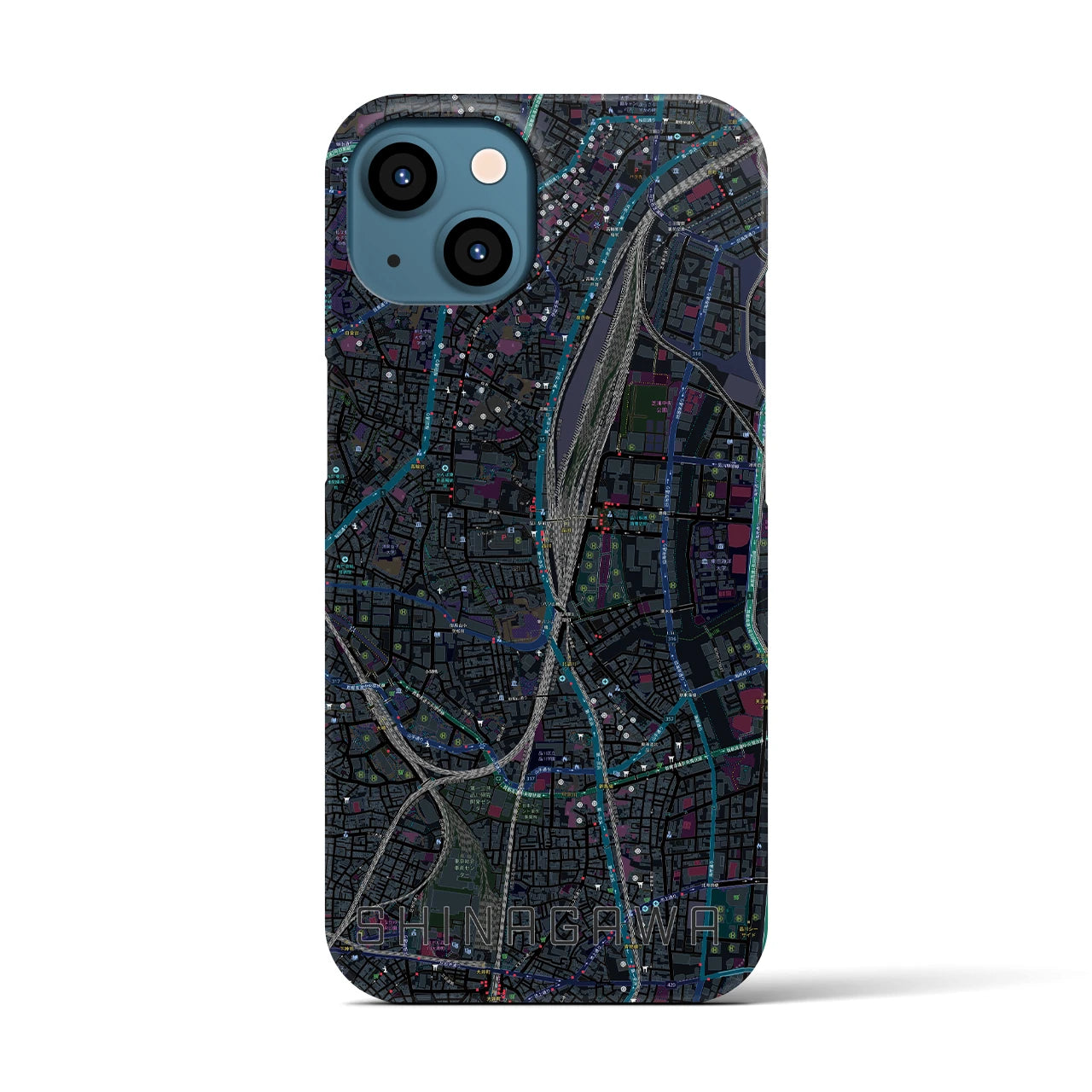 【品川(東京都)】地図柄iPhoneケース(バックカバータイプ)