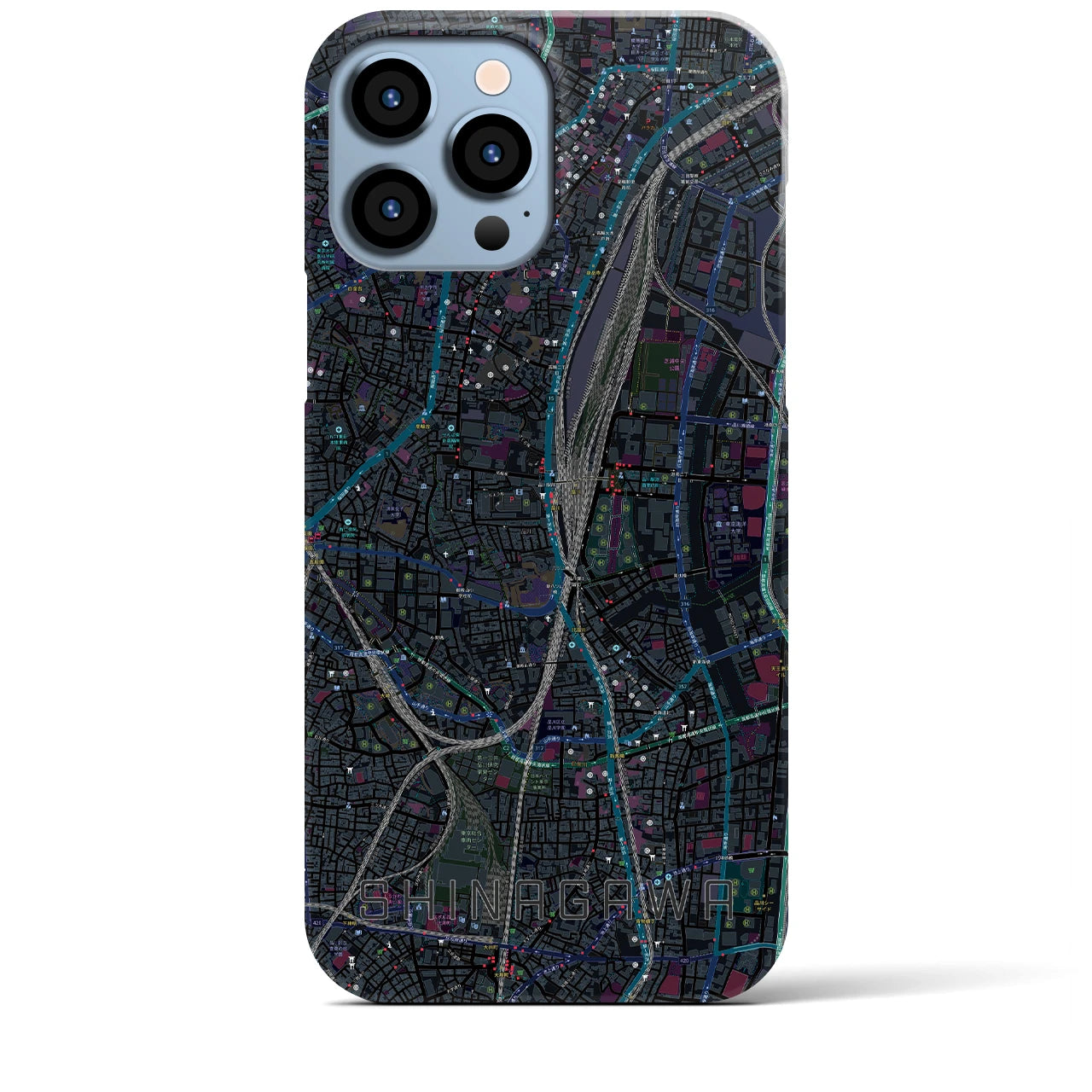 【品川(東京都)】地図柄iPhoneケース(バックカバータイプ)