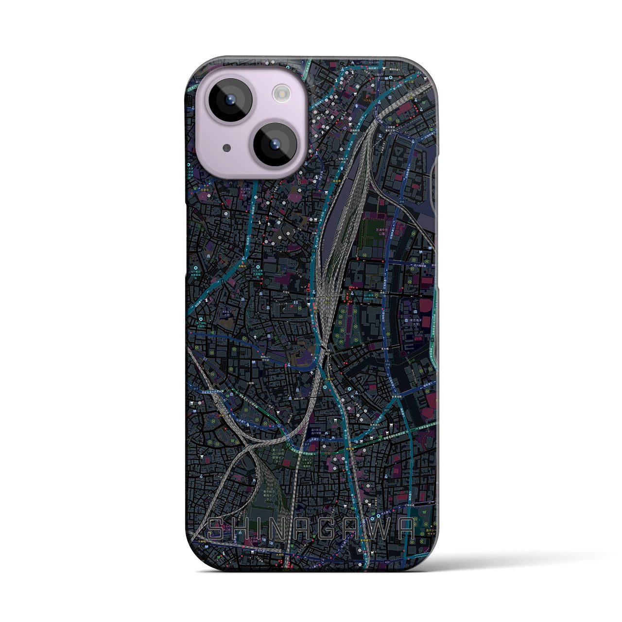 【品川(東京都)】地図柄iPhoneケース(バックカバータイプ)