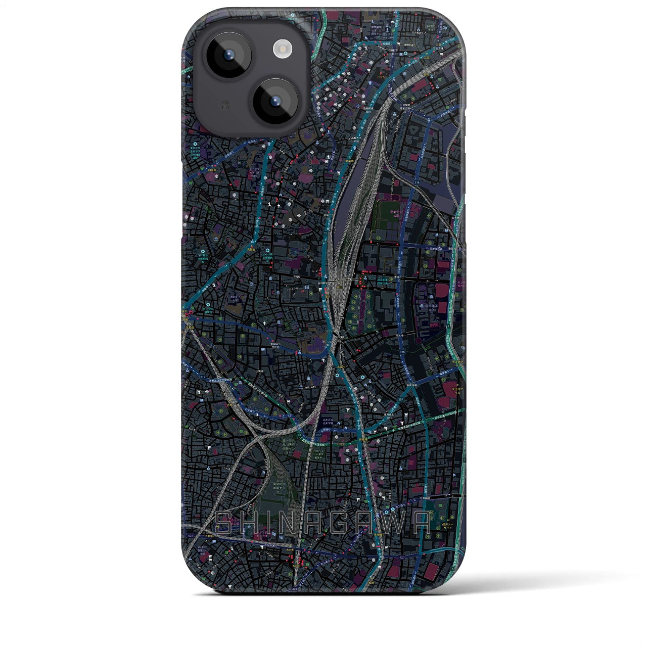 【品川(東京都)】地図柄iPhoneケース(バックカバータイプ)