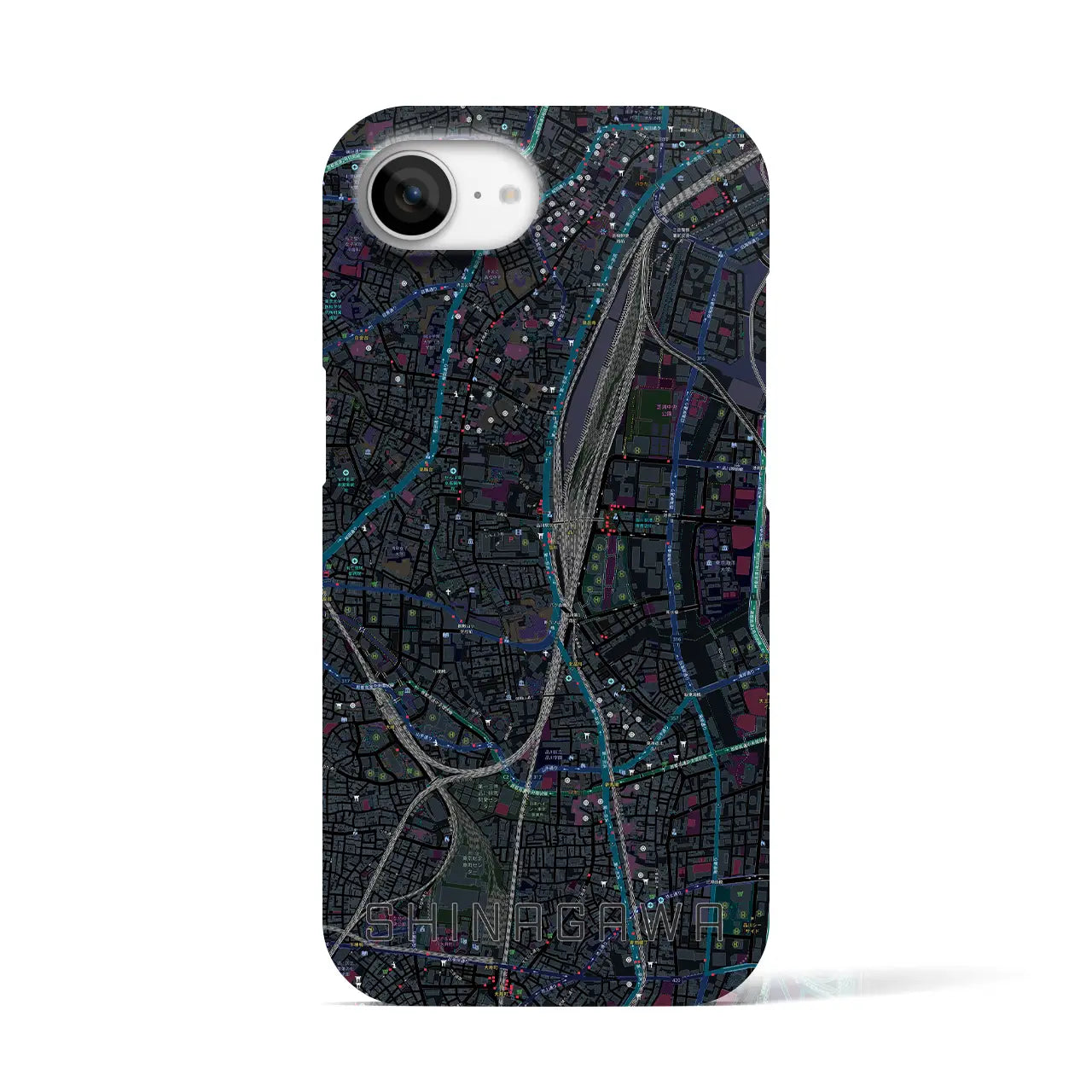 【品川(東京都)】地図柄iPhoneケース(バックカバータイプ)