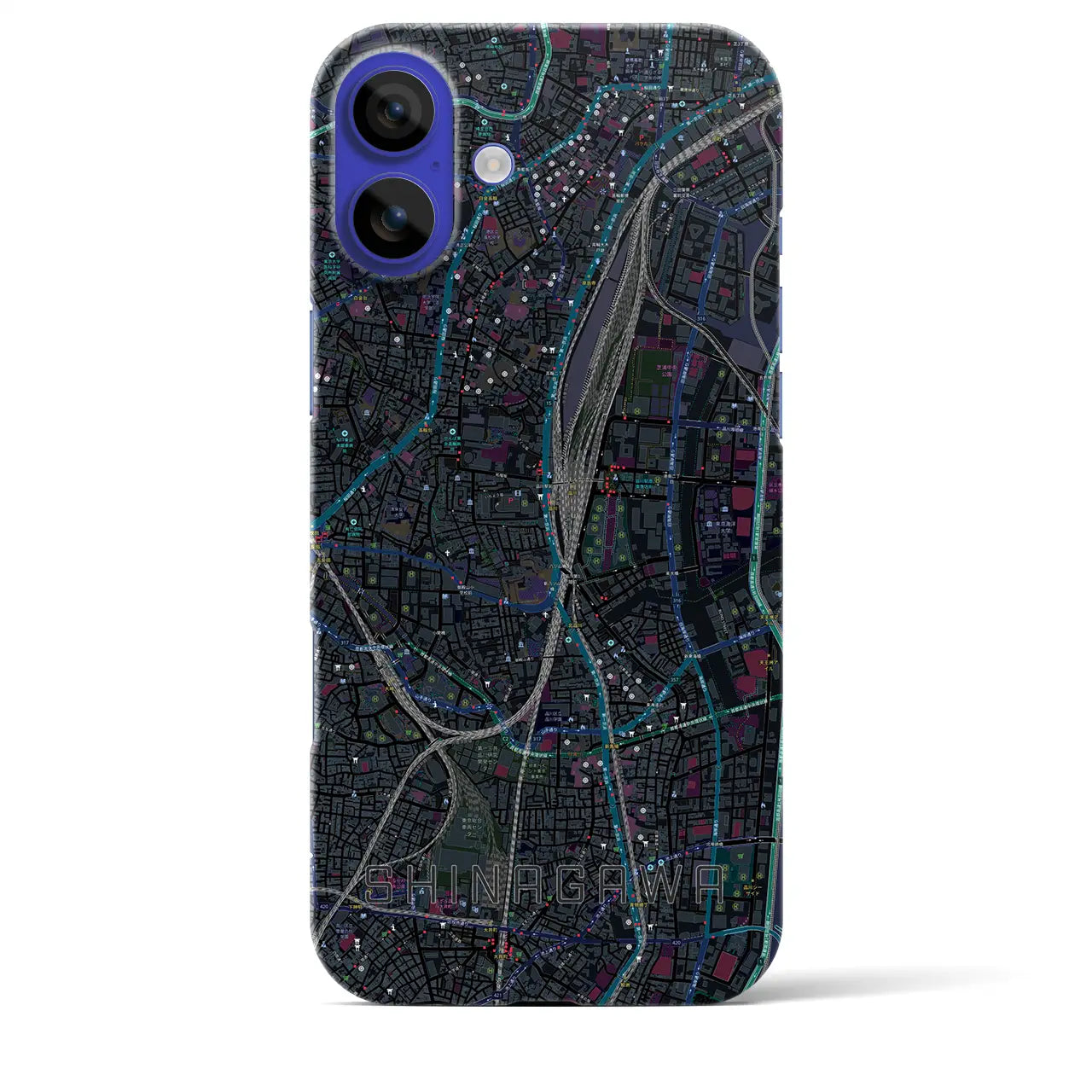 【品川(東京都)】地図柄iPhoneケース(バックカバータイプ)