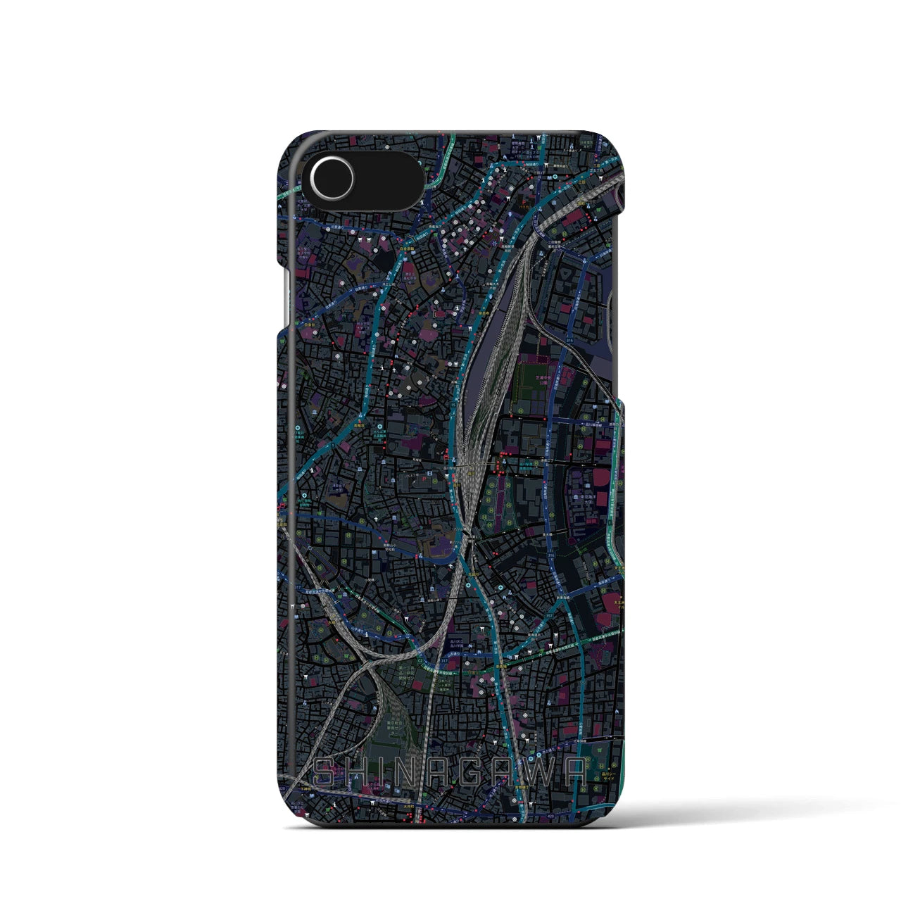 【品川(東京都)】地図柄iPhoneケース(バックカバータイプ)