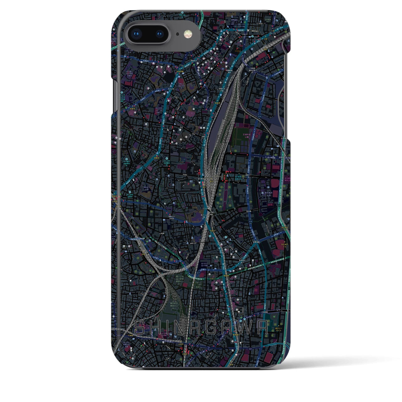 【品川(東京都)】地図柄iPhoneケース(バックカバータイプ)