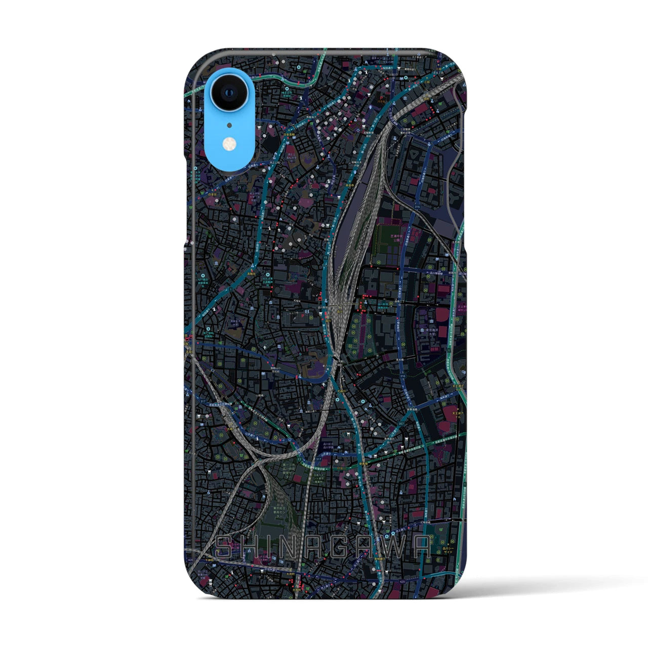 【品川(東京都)】地図柄iPhoneケース(バックカバータイプ)