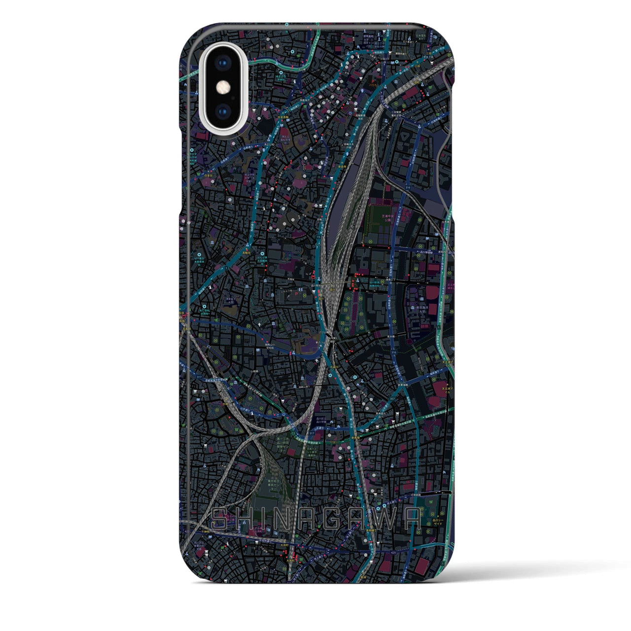 【品川(東京都)】地図柄iPhoneケース(バックカバータイプ)