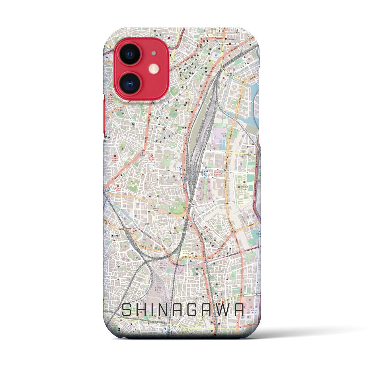 【品川(東京都)】地図柄iPhoneケース(バックカバータイプ)
