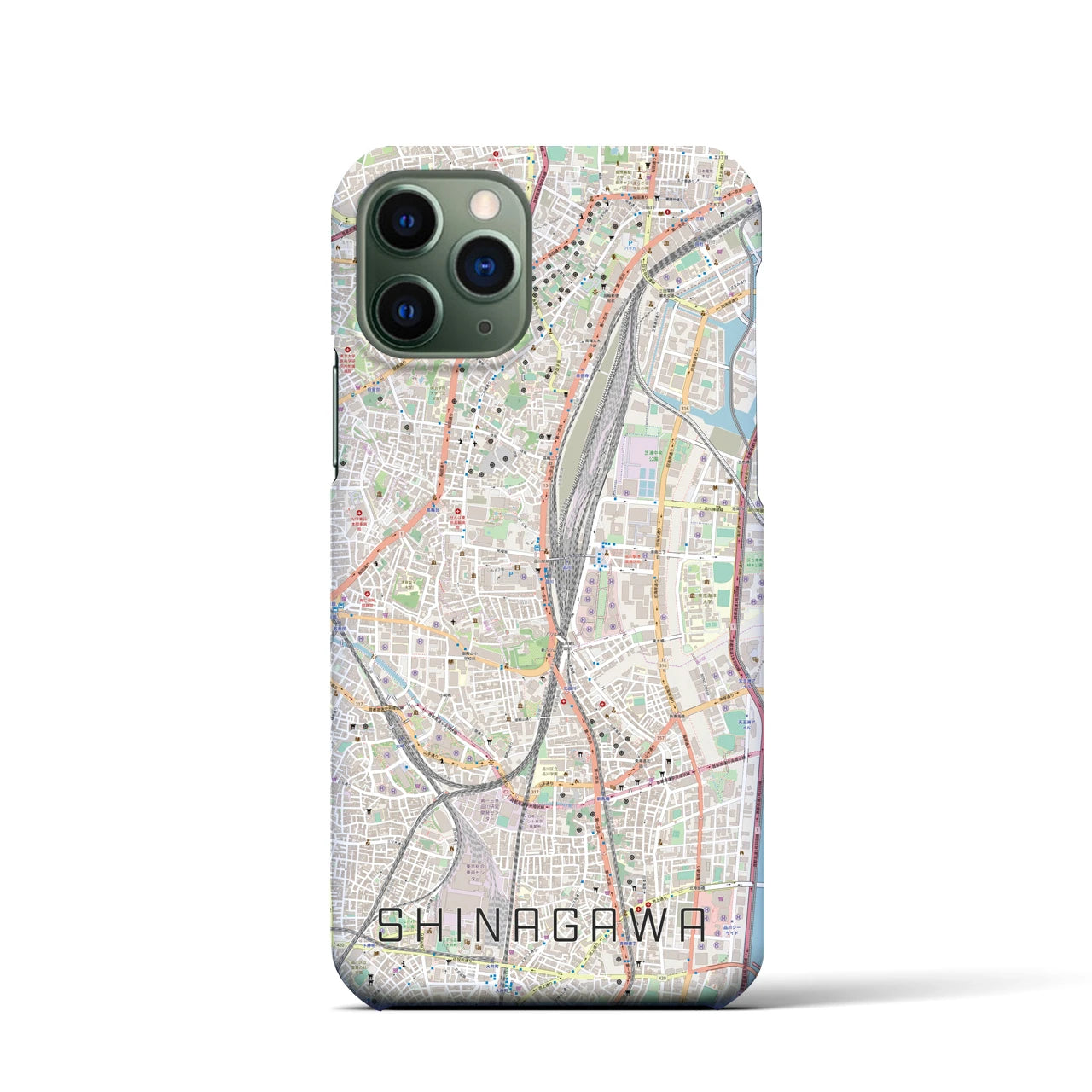 【品川(東京都)】地図柄iPhoneケース(バックカバータイプ)