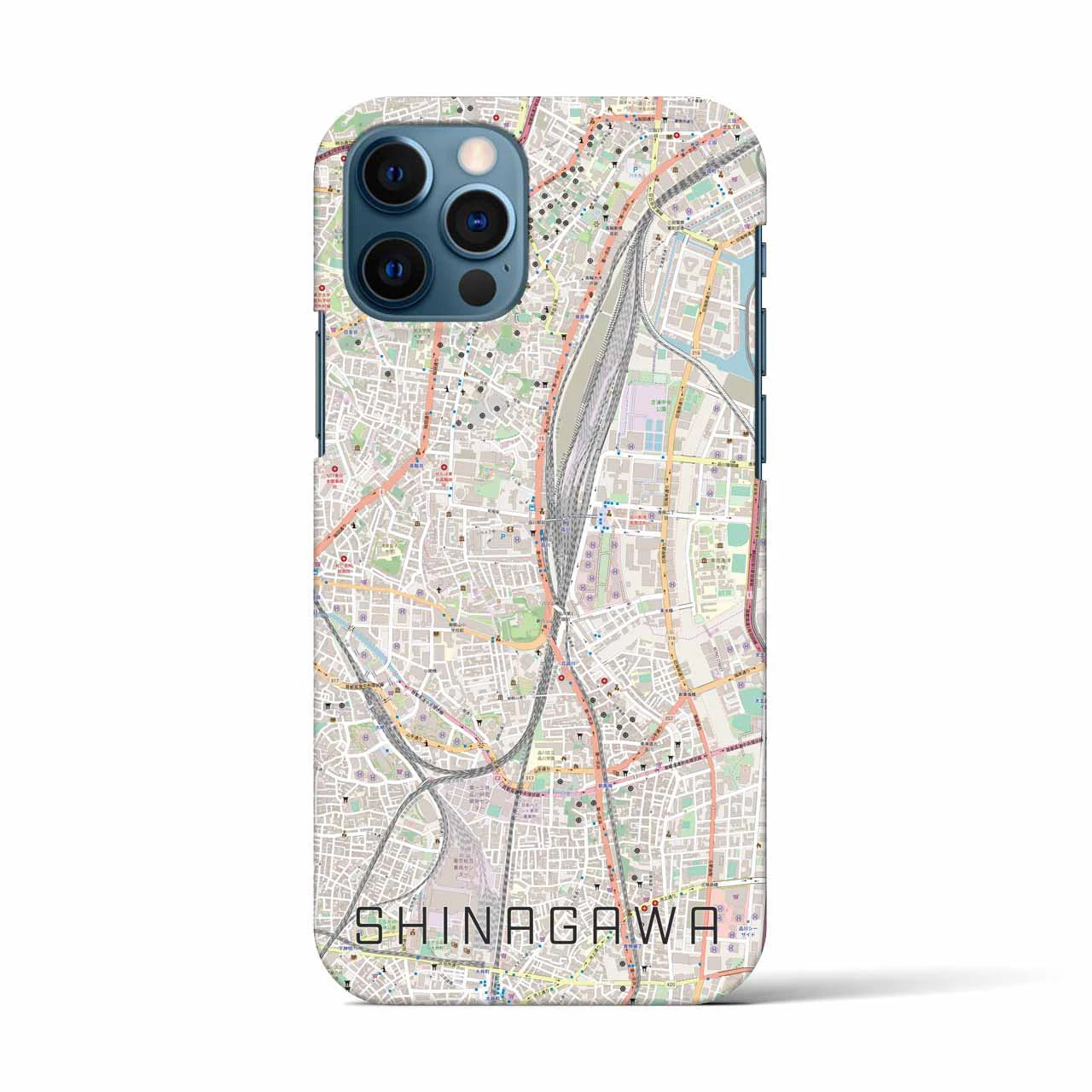 【品川(東京都)】地図柄iPhoneケース(バックカバータイプ)