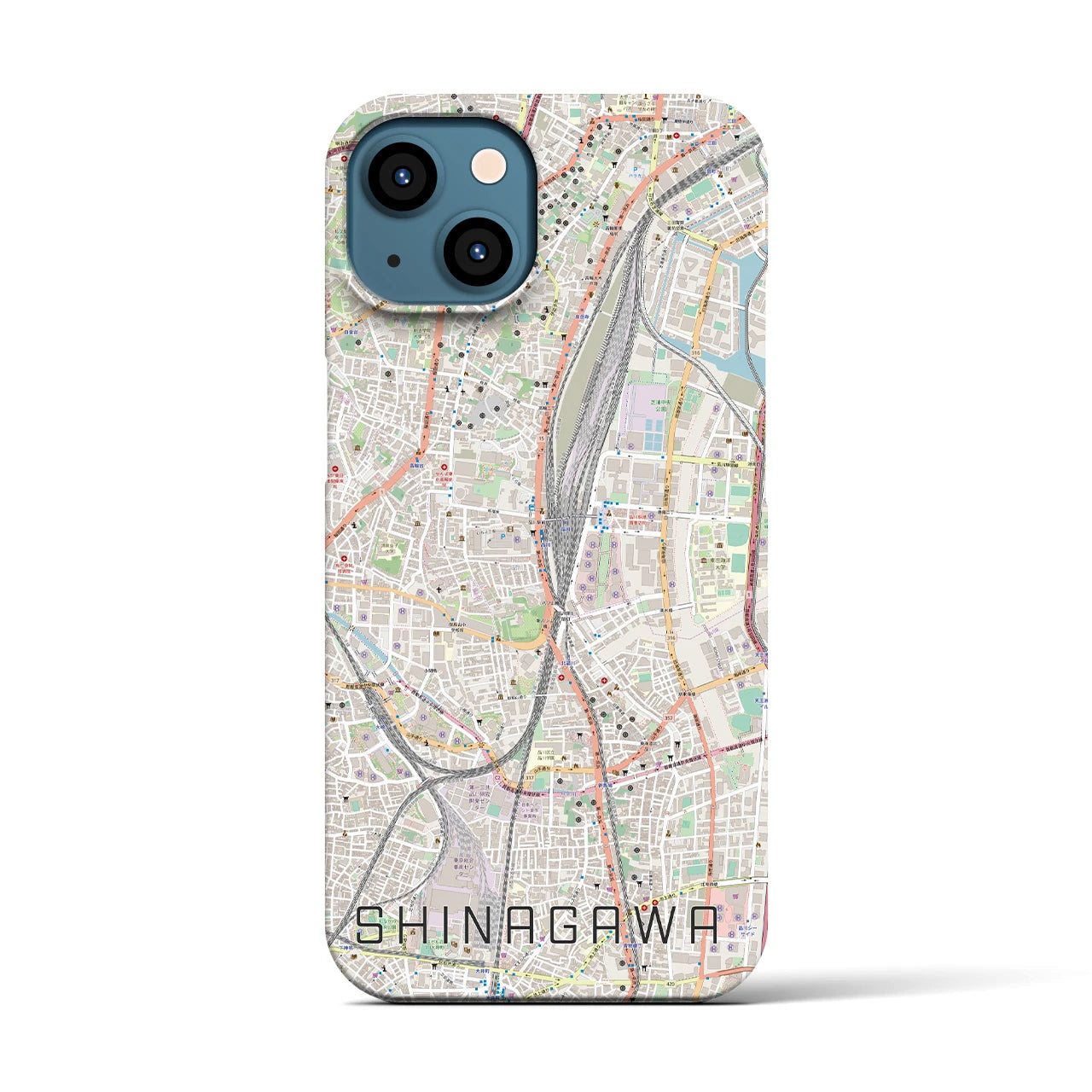 【品川(東京都)】地図柄iPhoneケース(バックカバータイプ)
