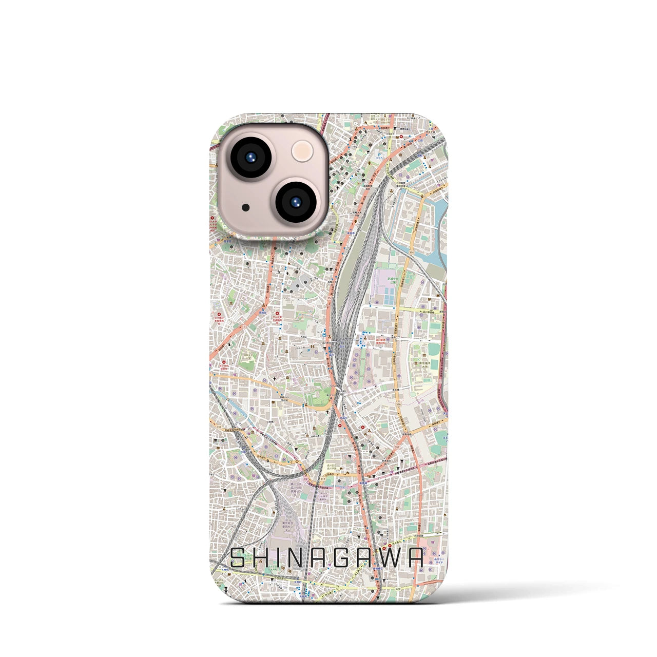 【品川(東京都)】地図柄iPhoneケース(バックカバータイプ)
