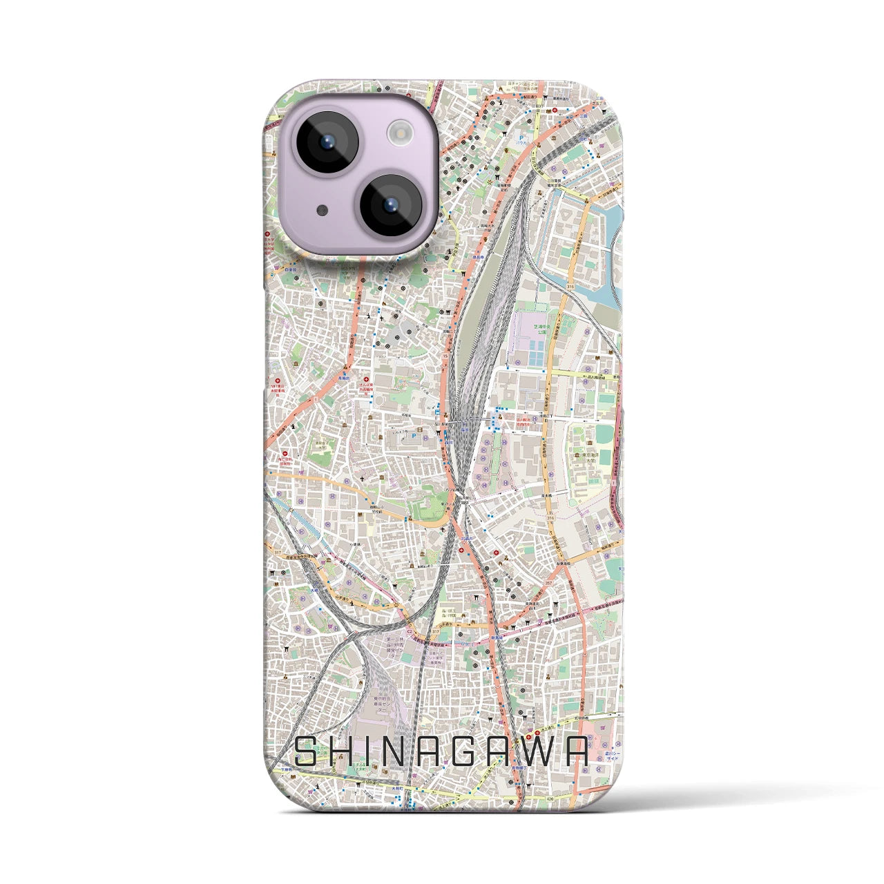 【品川(東京都)】地図柄iPhoneケース(バックカバータイプ)