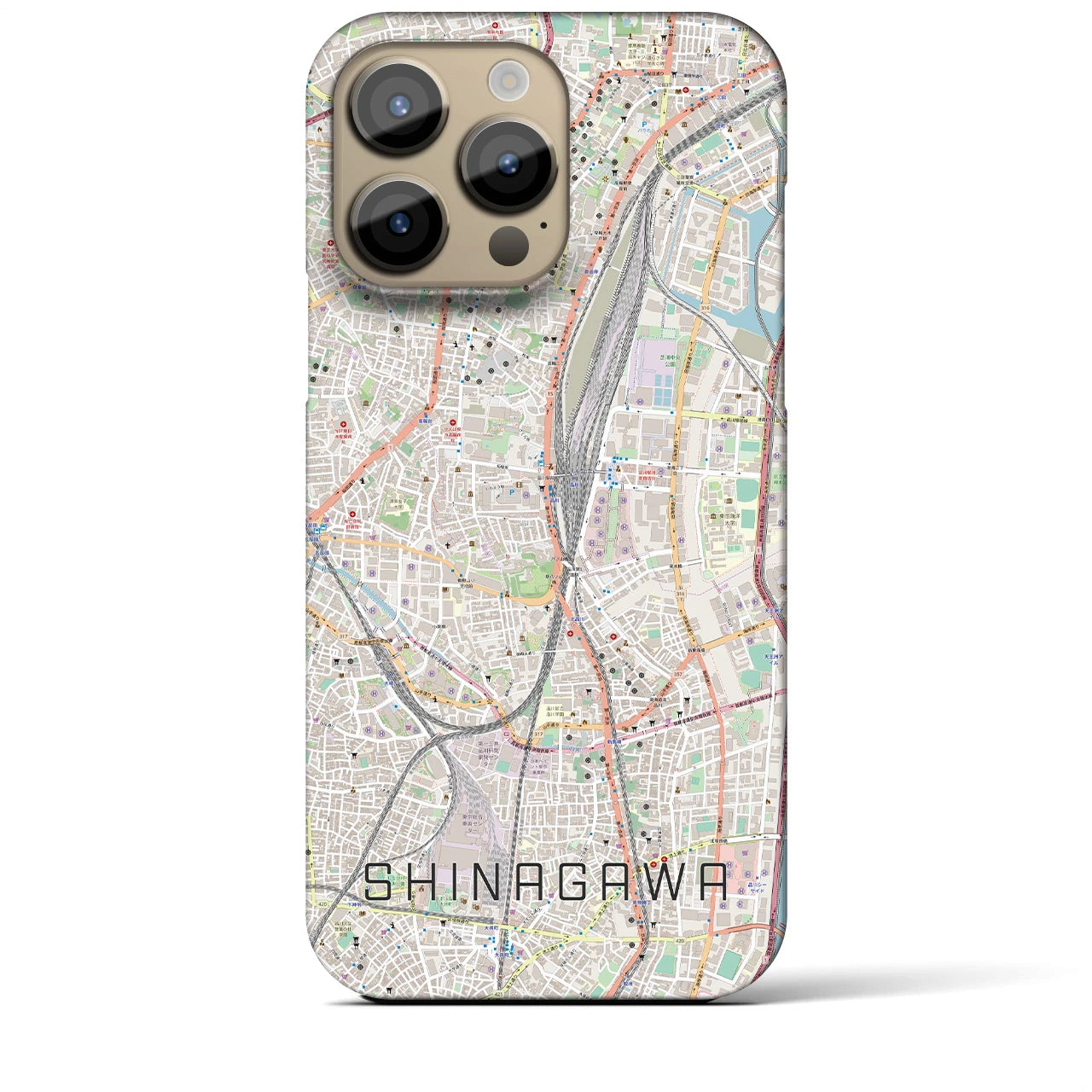 【品川(東京都)】地図柄iPhoneケース(バックカバータイプ)