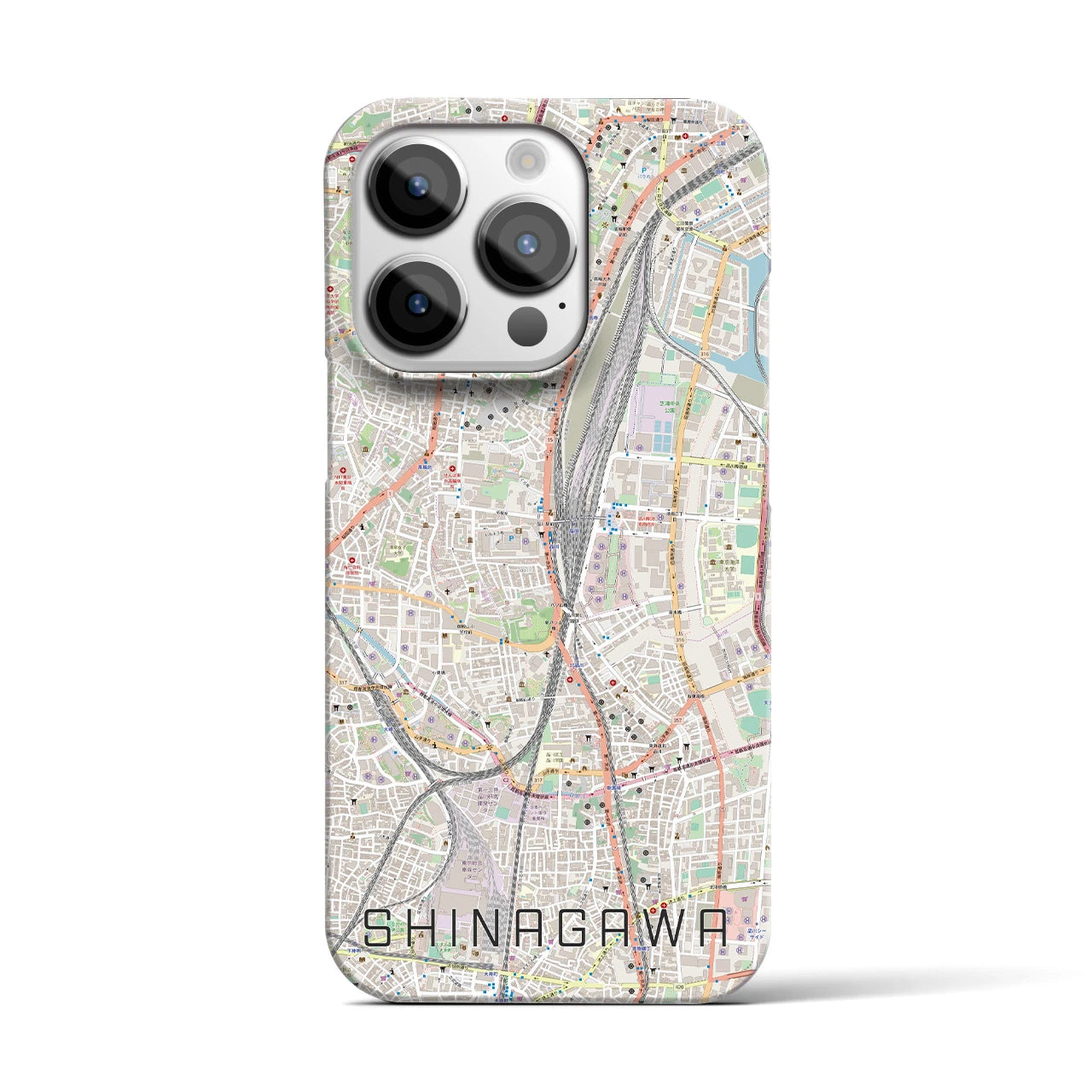 【品川(東京都)】地図柄iPhoneケース(バックカバータイプ)