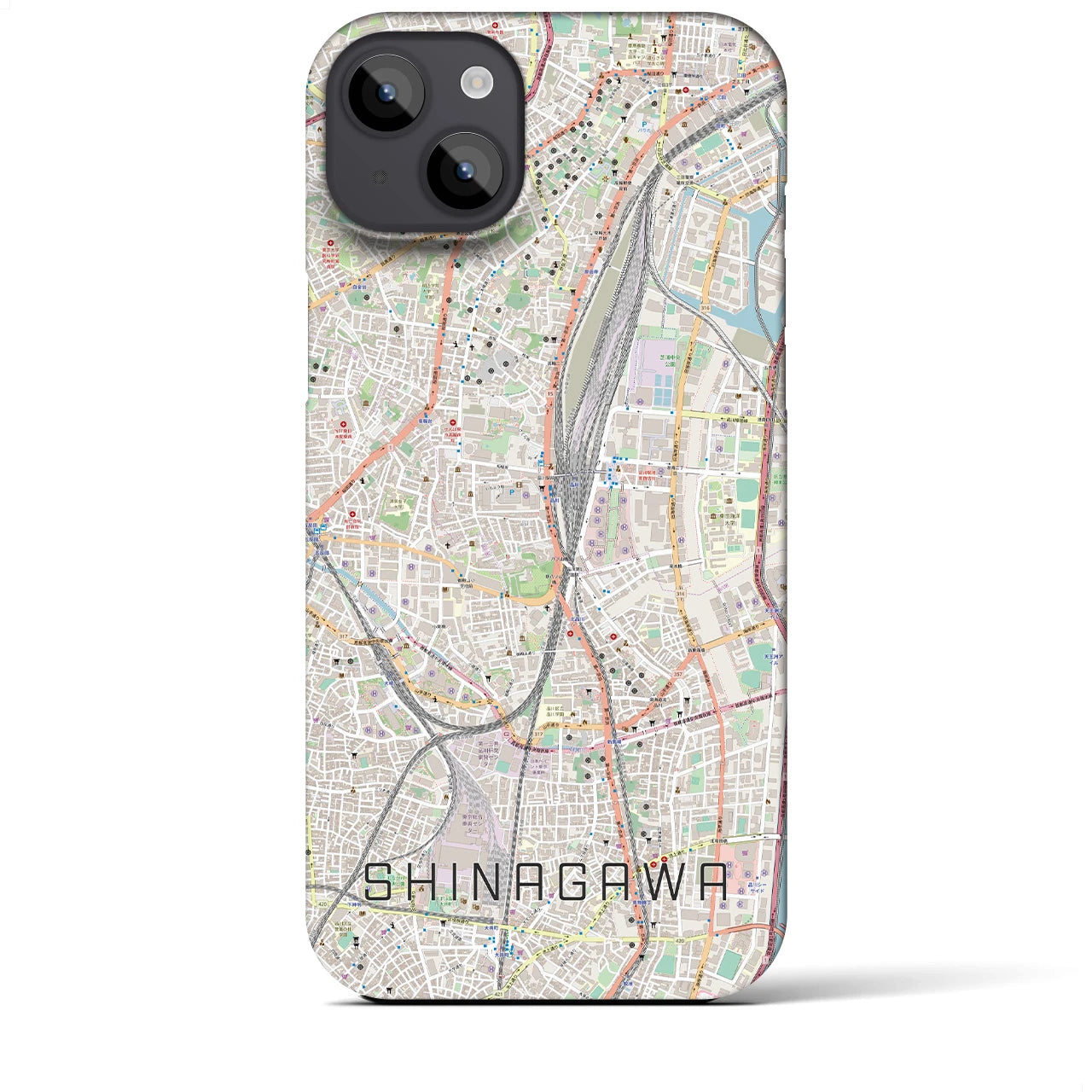 【品川(東京都)】地図柄iPhoneケース(バックカバータイプ)