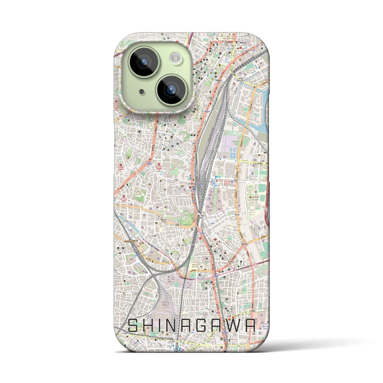 【品川(東京都)】地図柄iPhoneケース(バックカバータイプ)
