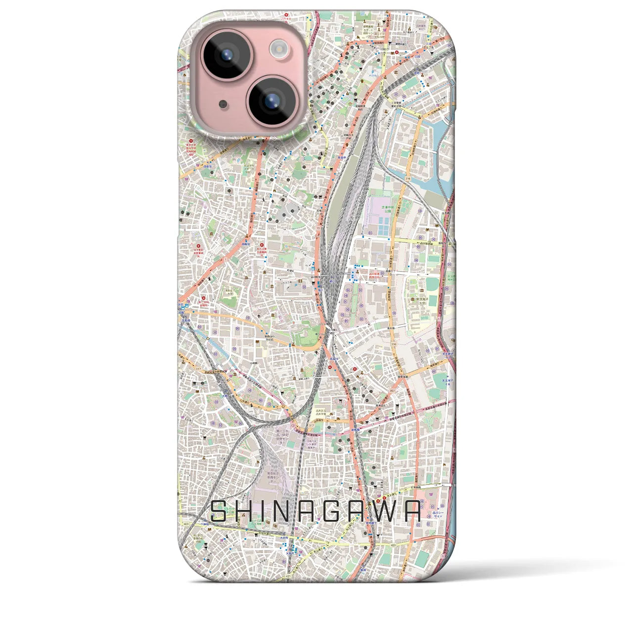 【品川(東京都)】地図柄iPhoneケース(バックカバータイプ)
