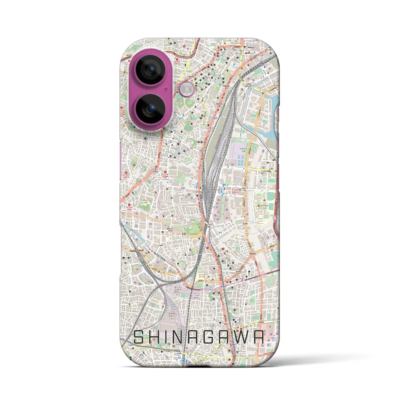 【品川(東京都)】地図柄iPhoneケース(バックカバータイプ)