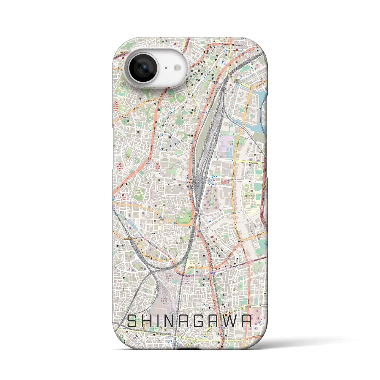 【品川(東京都)】地図柄iPhoneケース(バックカバータイプ)