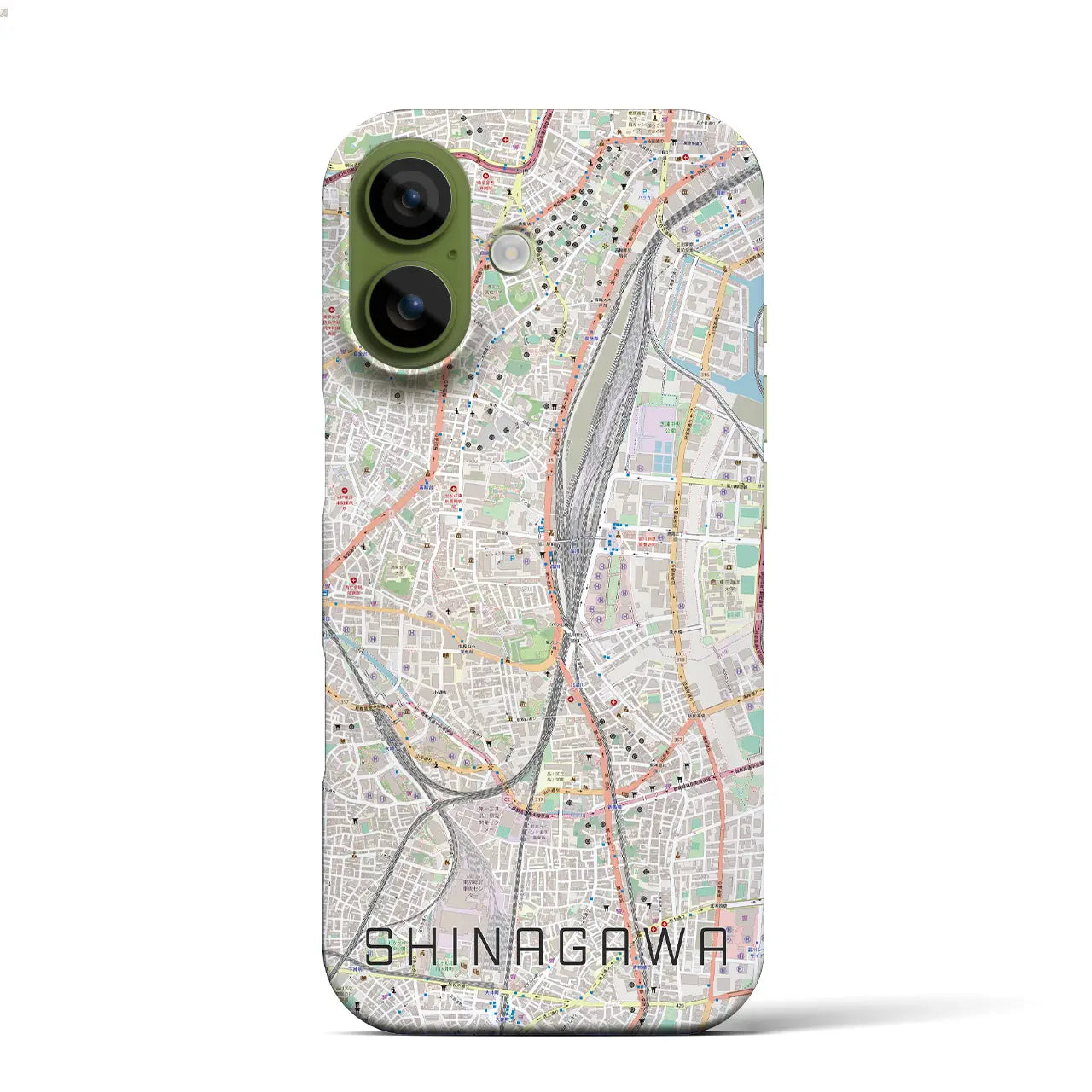 【品川(東京都)】地図柄iPhoneケース(バックカバータイプ)