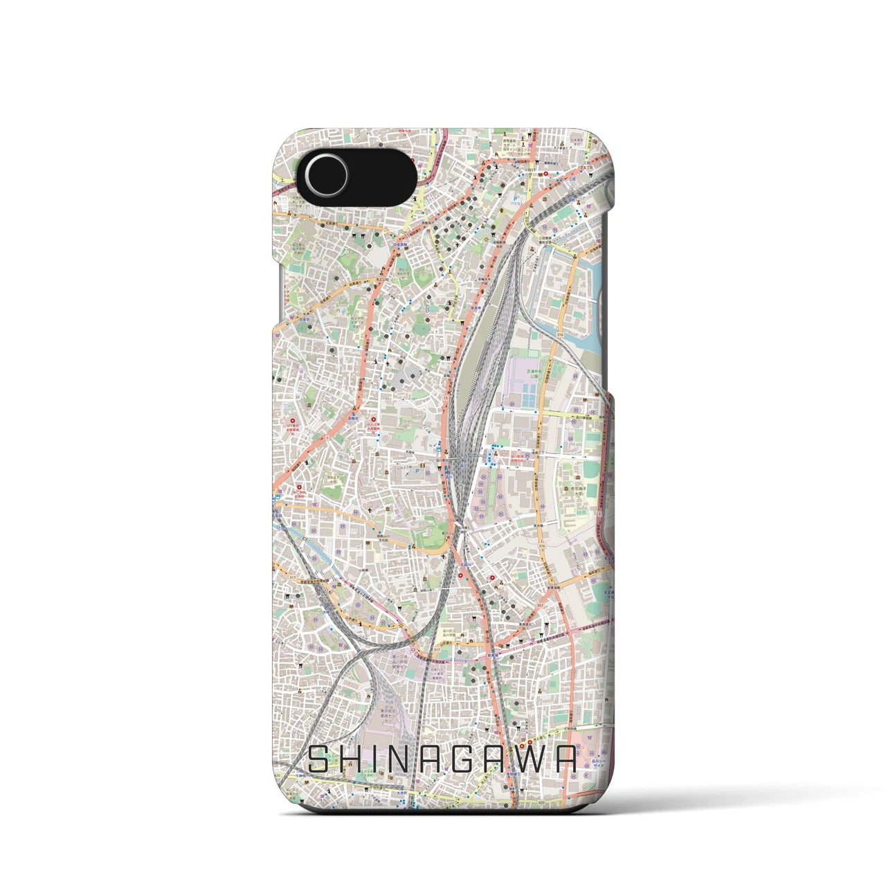 【品川(東京都)】地図柄iPhoneケース(バックカバータイプ)
