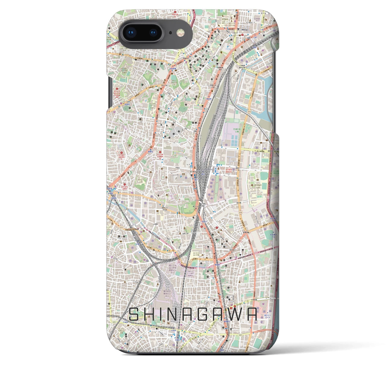 【品川(東京都)】地図柄iPhoneケース(バックカバータイプ)