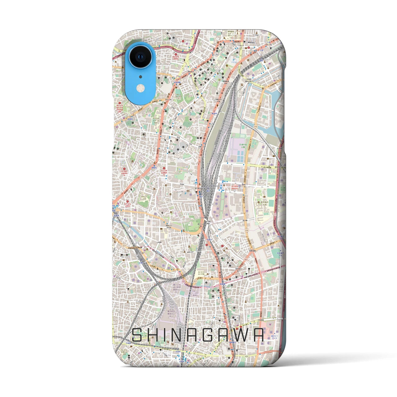 【品川(東京都)】地図柄iPhoneケース(バックカバータイプ)