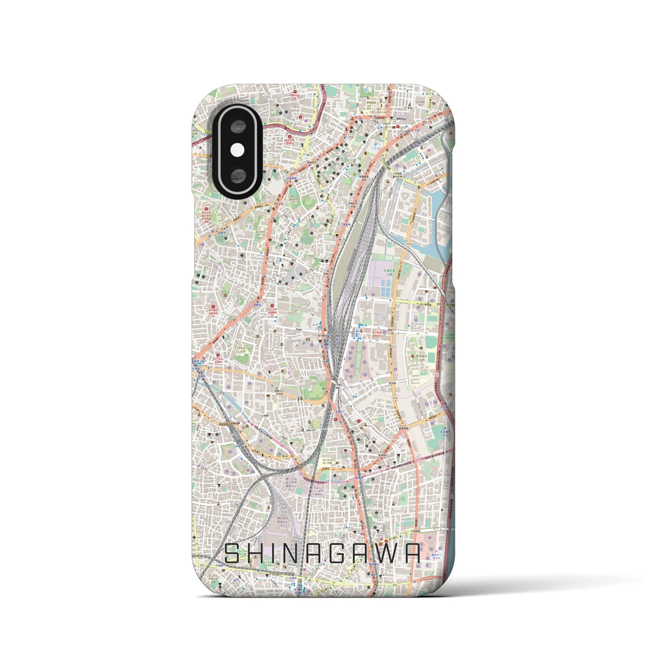 【品川(東京都)】地図柄iPhoneケース(バックカバータイプ)