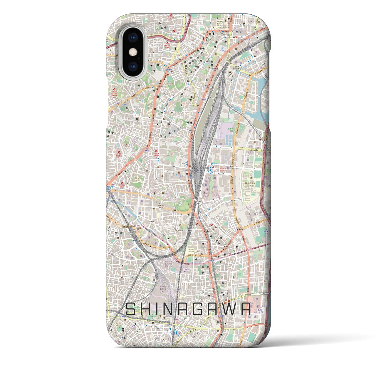 【品川(東京都)】地図柄iPhoneケース(バックカバータイプ)