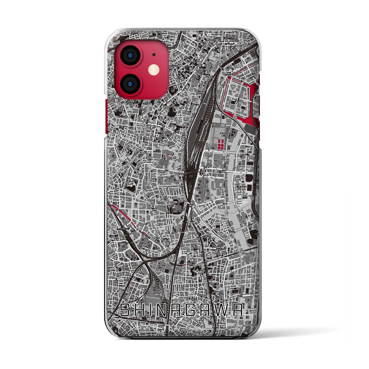 【品川(東京都)】地図柄iPhoneケース(クリアタイプ)