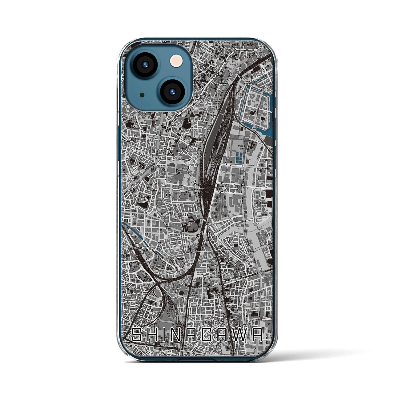 【品川(東京都)】地図柄iPhoneケース(クリアタイプ)