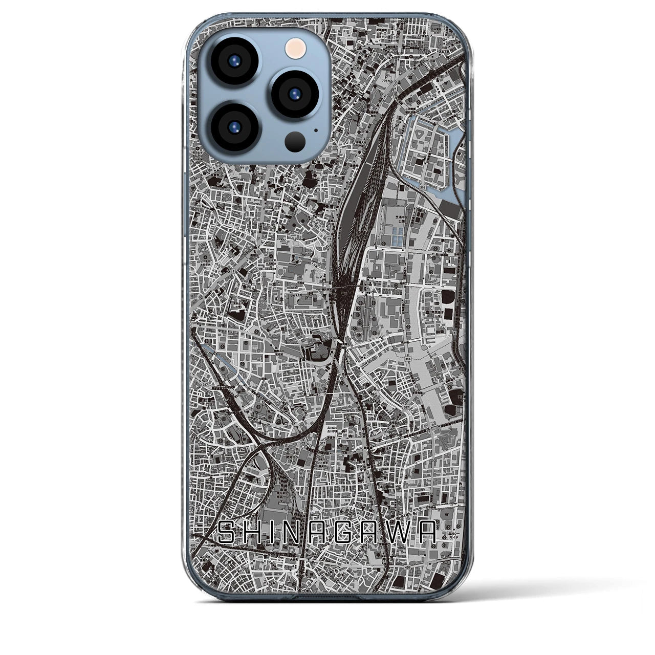 【品川(東京都)】地図柄iPhoneケース(クリアタイプ)