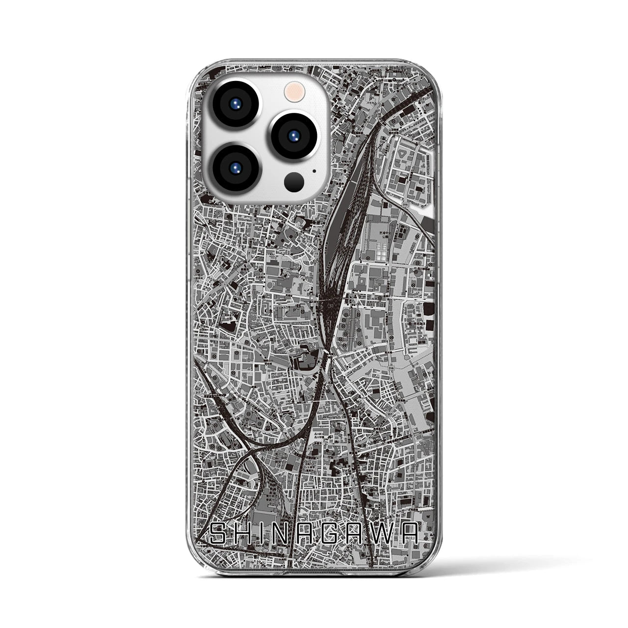 【品川(東京都)】地図柄iPhoneケース(クリアタイプ)