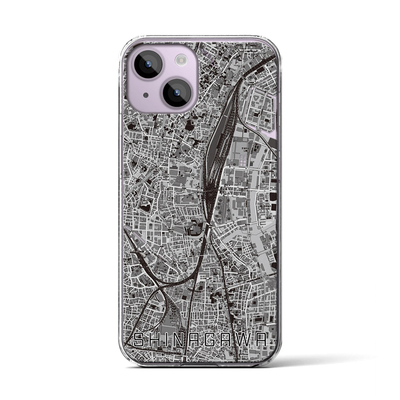 【品川(東京都)】地図柄iPhoneケース(クリアタイプ)