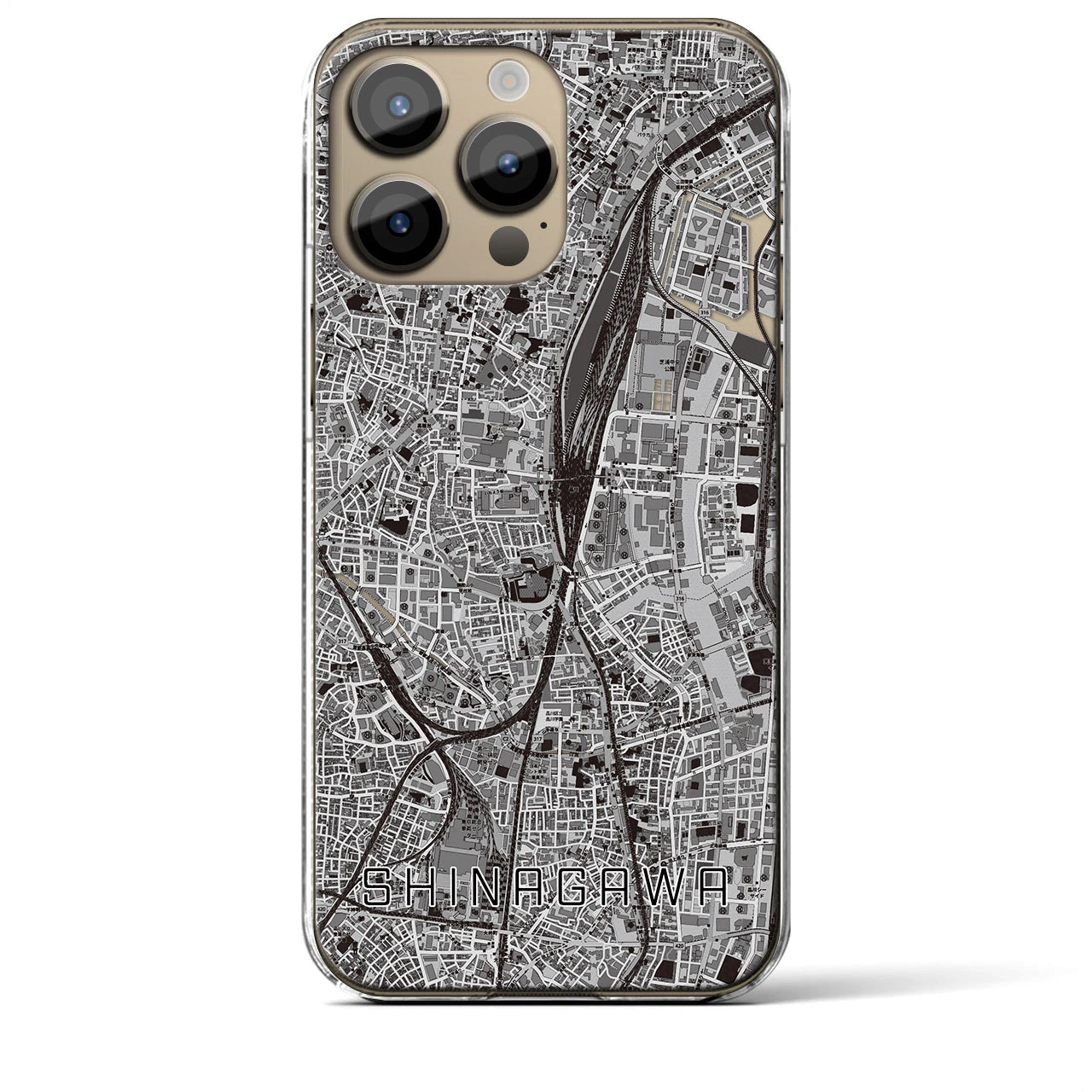 【品川(東京都)】地図柄iPhoneケース(クリアタイプ)