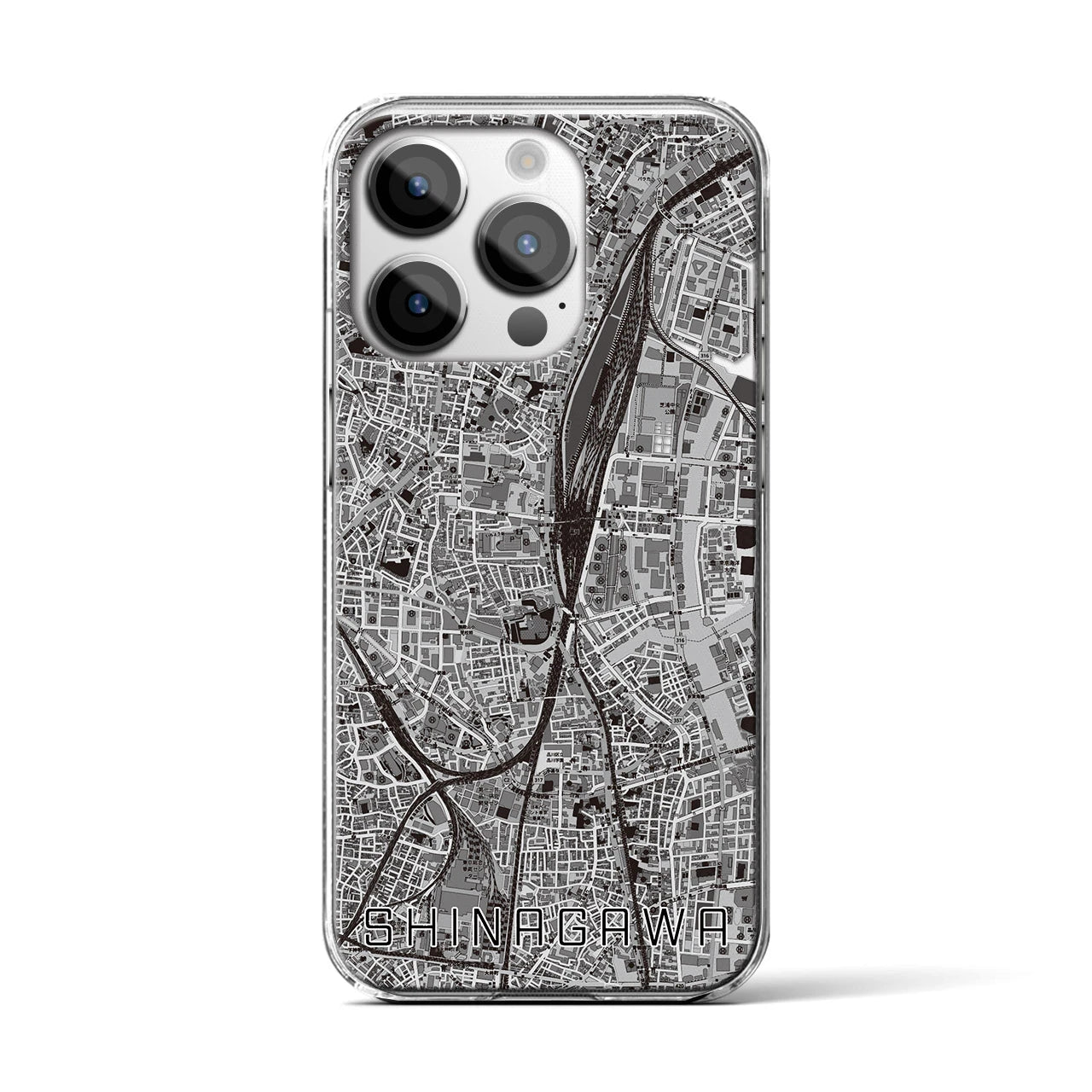 【品川(東京都)】地図柄iPhoneケース(クリアタイプ)