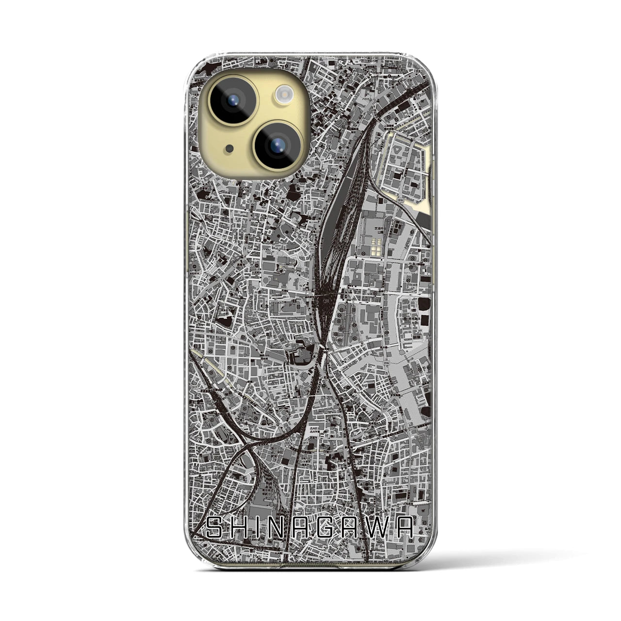 【品川(東京都)】地図柄iPhoneケース(クリアタイプ)