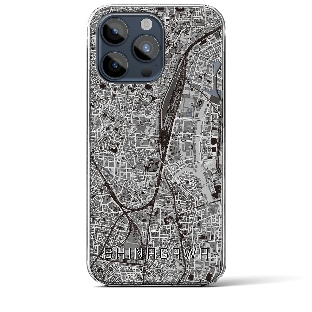 【品川(東京都)】地図柄iPhoneケース(クリアタイプ)