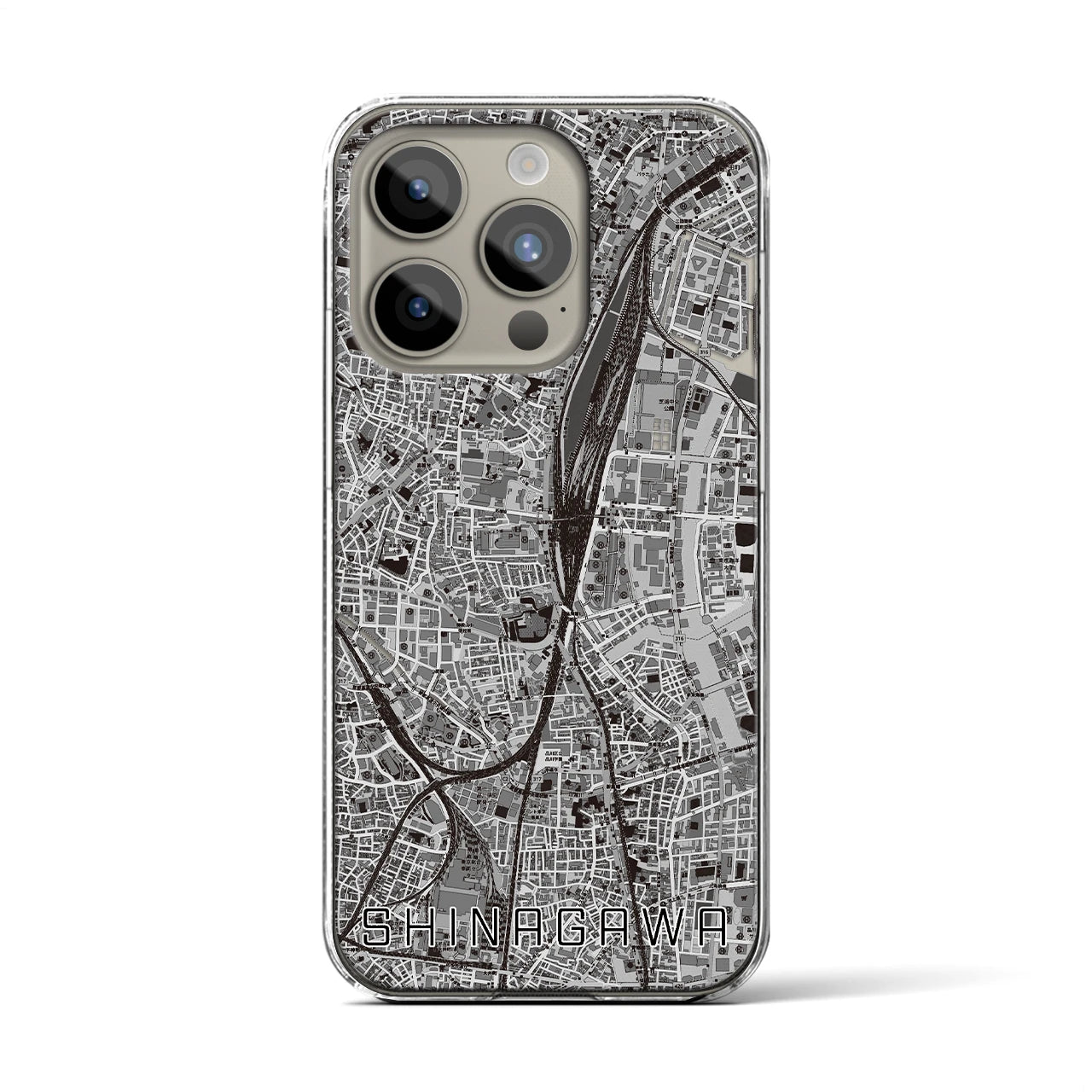 【品川(東京都)】地図柄iPhoneケース(クリアタイプ)