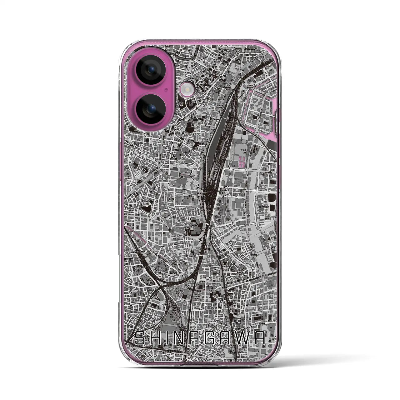 【品川(東京都)】地図柄iPhoneケース(クリアタイプ)