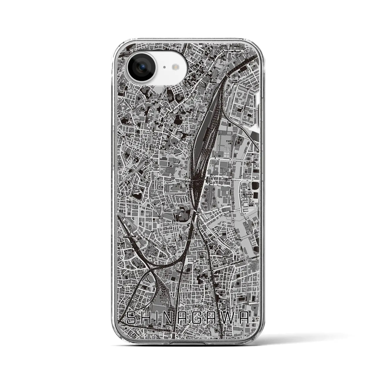 【品川(東京都)】地図柄iPhoneケース(クリアタイプ)