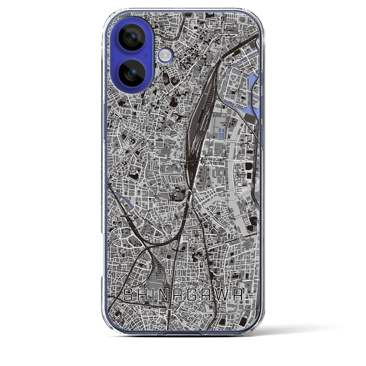 【品川(東京都)】地図柄iPhoneケース(クリアタイプ)